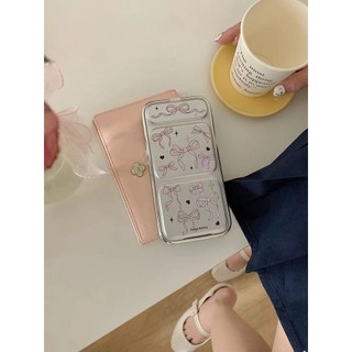 Nơ Màu Hồng Đáng Yêu Vỏ Cho Iphone 11 12promax 12 13 14 15 pro max Ốp Lưng Mềm 14promax 15pro tpu case