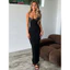 Klalien Gợi Cảm Camis Đầm Nữ Skinny Chắp Vá Ngực Mùa Hè Thanh Lịch Skinny Co Giãn Co Giãn Maxi Bodycon Clubwear Vestidos