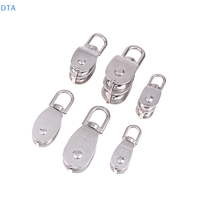 Dta 1 Thép không gỉ 304 M15 M20 M25 M32 Bánh xe đơn xoay Lifg Dây ròng rọc Bộ dụng cụ bánh xe Lifg Khối ròng rọc đôi PO