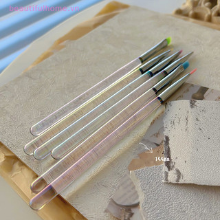 [Beautifulhome] Aurora Nail Art Pen Bàn chải trong suốt Bàn chải mở rộng Uv Gel Vẽ Bút khắc Diy Dụng cụ làm móng tay Bàn chải móng tay [làm đẹp]
