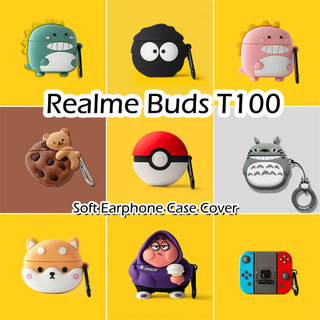 [imamura] Dành cho vỏ Realme Buds T100 Vỏ tai nghe silicon mềm hoạt hình đổi mới NO.1