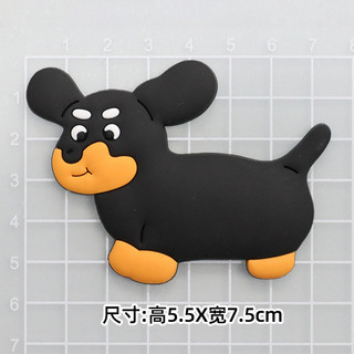 MEOWU Charm dán 3D Chó Lạp Xưởng dễ thương, sticker nổi trang trí đồ dùng học tập laptop, điện thoại