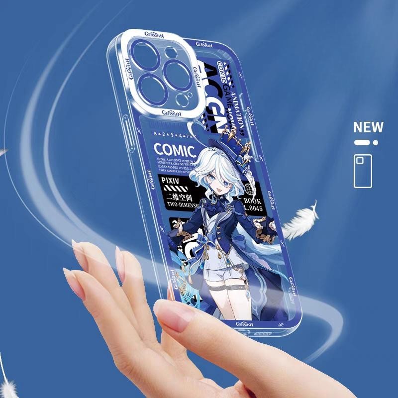 Ốp Lưng Điện Thoại Redmi Note 13 12 11 10 8 Pro Max Plus 12S 11S 10S 9S Bao Genshin Tác Động Trò Chơi Trong Suốt