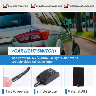 Công Tắc Nút Ô Tô Tự Làm Công Tắc Dán Loại Tắt / Bật Công Tắc Cho Đèn Đọc Sách Ô Tô / Bật Đèn Nhỏ Dc 12V / 200Ma