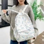 Ba lô nữ SAMO, Ba lô đi học chống nước dung tích lớn, Túi sách Nylon họa tiết hoa di động dành cho học sinh