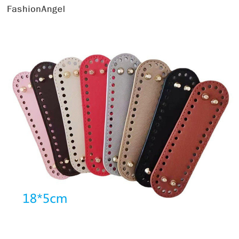 FashionAngel 1 Túi Linh Kiện Đáy Dài Cho Túi Dệt Kim Đế Da Handmade Có Lỗ DIY Móc Phụ Kiện TH