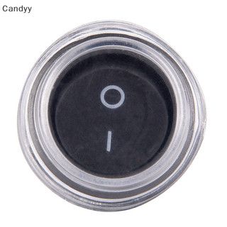 NDY 1Pc 2-PIN ON-OFF SPST Round Dot Car Auto Rocker Chuyển đổi + Vỏ chống nước N