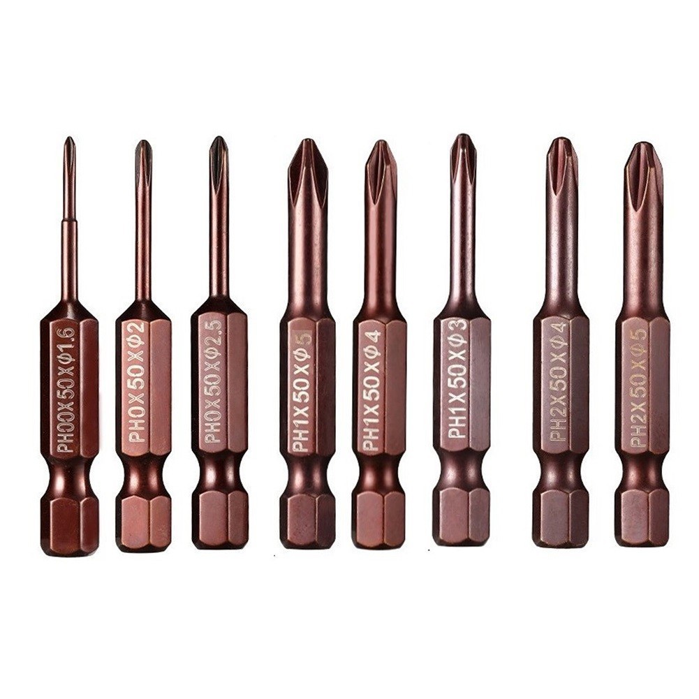 [Cosyh] Mũi tuốc nơ vít lục giác 50mm 1 / 4 inch Máy khoan tác động điện PH00 PH0 PH1 PH2