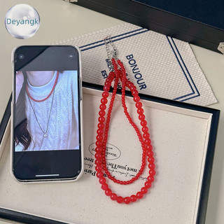 Deyangk Màu Đỏ Mã Não Đá Tự Nhiên Đính Hạt Dây Chuyền Nữ Mạ Vàng Hạt Chokers Pendientes VN