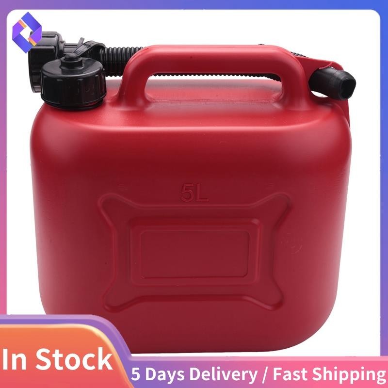 Bình Nhiên Liệu Ô Tô 5L Có Thể Dự Phòng Nhựa Xăng Gas Hộp Đựng Nhiên Liệu Chống Tĩnh Điện Có Ống Cho Xe Du Lịch
