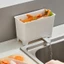Thùng đựng thức ăn thừa đặt cạnh bồn rửa chén có miệng thoát nước 18x8.5x12cm