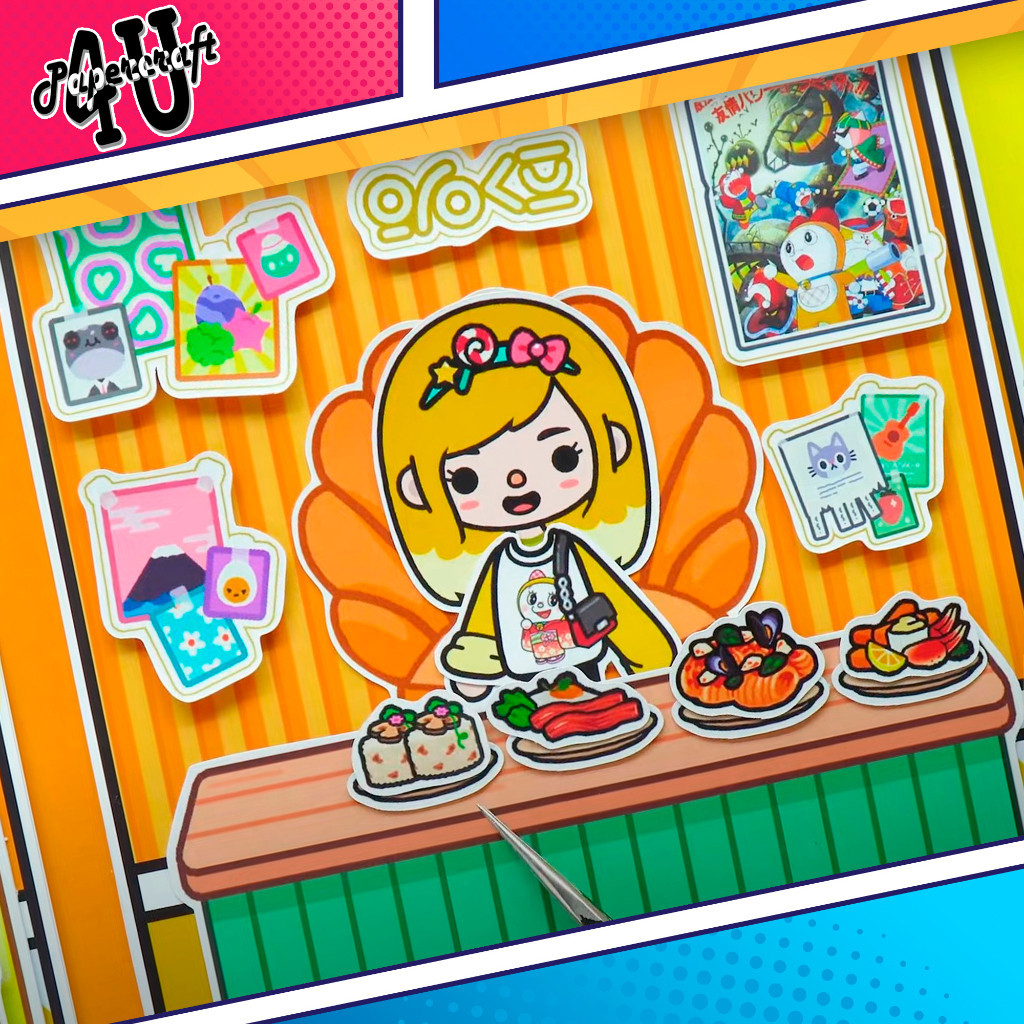 ĐỒ CHƠI NGÔI NHÀ BÚP BÊ GIẤY CẮT THỦ CÔNG DIY - TOCA LIFE WORLD -  MẪU TA067 Ngôi nhà búp bê đồ chơi giấy thủ công toca