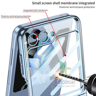 Ốp lưng pha lê mạ điện siêu mỏng mỏng Samsung Galaxy Z Flilp 6 Z Flip 5 Vỏ trong suốt