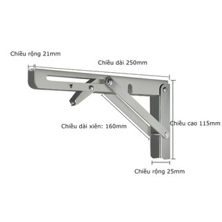 BẢN LỀ GẬP THÔNG MINH CHỊU LỰC 80KG - LOẠI CAO CẤP INOX BẢN DÀY CHẮC CHẮN - GIÁ ĐỠ GẤP BÀN TREO TƯỜNG XẾP GỌN SUN