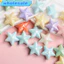 10 Chiếc 22.8 Mm Acrylic Đầy Màu Sắc Pentagram Rời Hạt DIY Trang Sức Làm Chất Liệu Handmade Quà Tặng Thời Trang