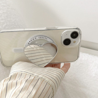 Gương Tình Yêu Tròn Từ Tính Giá Đỡ Điện Thoại Cho Magsafe Case Và IPhone 15 14 13 12 Pro Max 14 Plus Có Thể Gập Lại Pop Ring Grip Co Giãn Để Bàn Màu P1
