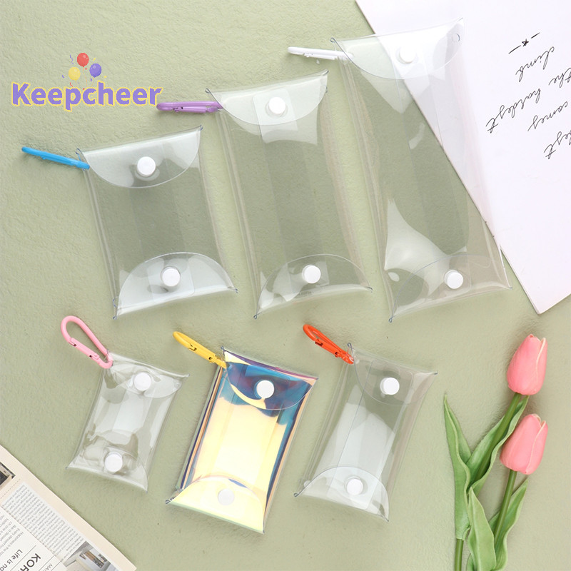 [Keepcheer] Túi trưng bày búp bê Anime Ví đựng tiền xu trong suốt Móc khóa Mặt dây chuyền Túi vuông Hộp đựng chìa khóa môi Túi đựng tai nghe [Mới]