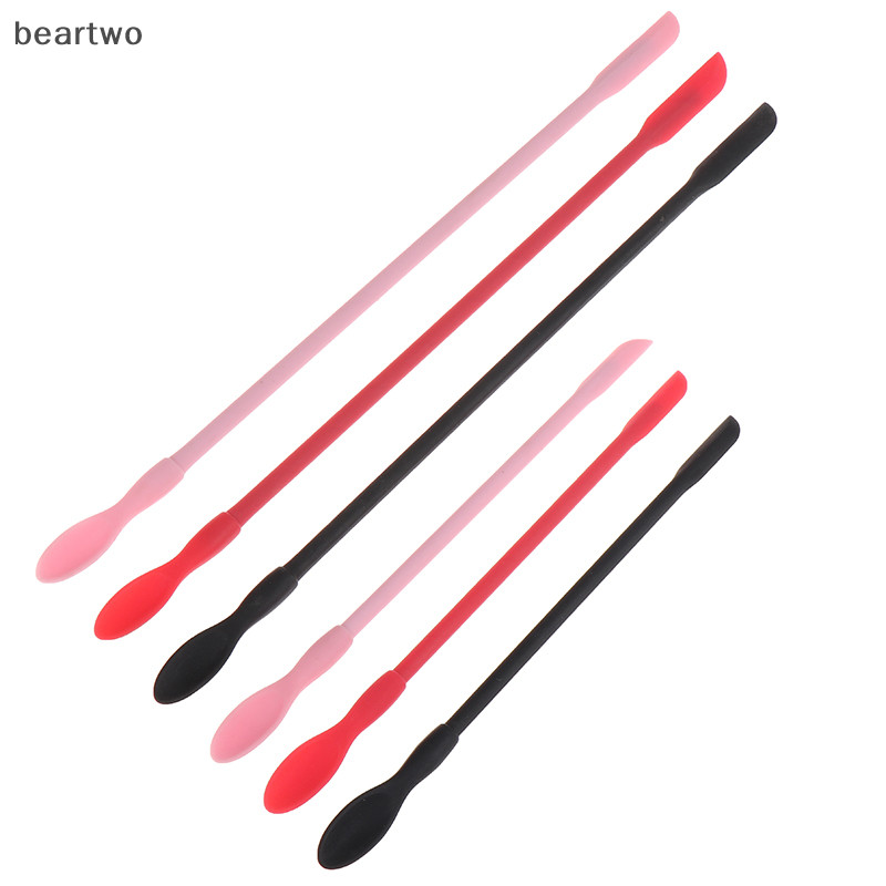 < Beartwo > Thìa Silicon Chai Mỏng Dụng Cụ Cạo Chai Silicon Mặt nạ Tiện Ích Bàn Chải Linh Hoạt Dụng Cụ Cạo Silicon Đẹp BPA Free Dụng Cụ Nhà Bếp