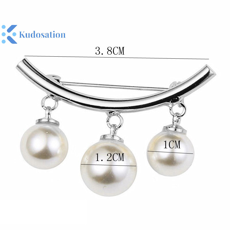 Kudosation Ngọc Trai Thời Trang Cố Định Dây Đeo Quyến Rũ An Toàn Pin Trâm Áo Len Cardigan Kẹp Dây Xích