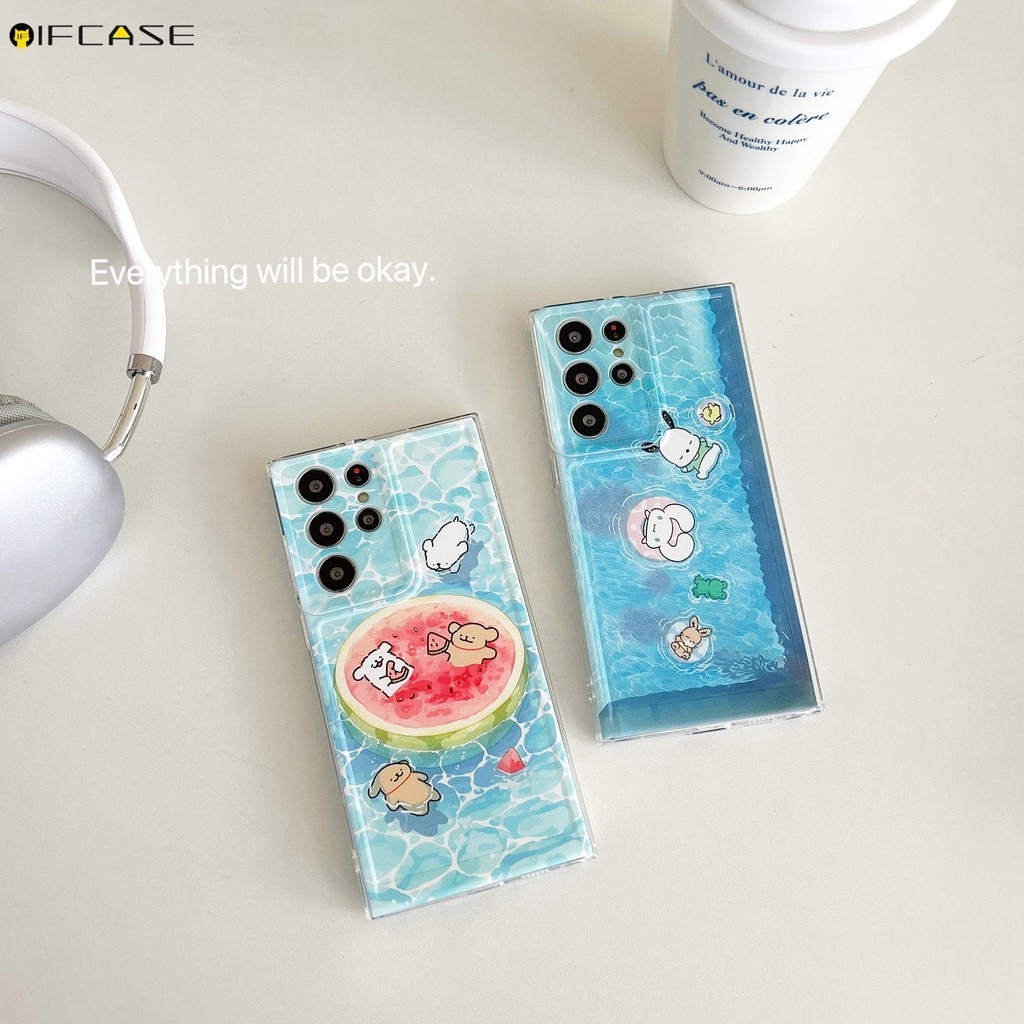 Dành Cho Samsung Galaxy M54 M53 M35 M52 M51 M15 M34 M33 M32 4G M23 M13 5G Vỏ Điện Thoại Dễ Thương Cinnamoroll Pochacco Dòng Chó Con Dưa Hấu Hoạt Hình Vỏ Silicon Mềm