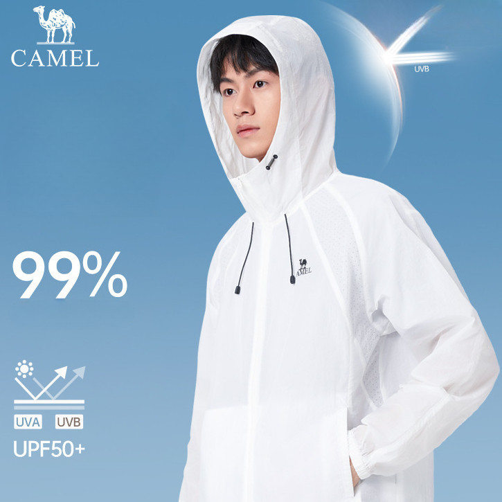 Ảnh Camel Sunblock Coat Upf50 + Áo khoác da thoáng khí chống tia cực tím Kem chống nắng nam nữ 4