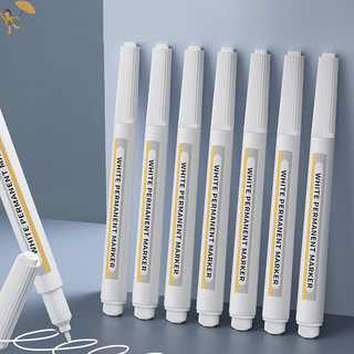 [Gou] Bút đánh dấu màu trắng 1.0mm Bút Gel trắng chống thấm dầu DIY Graffiti Phác thảo Bút đánh dấu Văn phòng phẩm Wrg Đồ dùng học tập VN