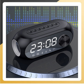 Loa kép S8 Loa Bluetooth không dây Đồng hồ báo thức đa chức năng Âm thanh có lắp ráp FM & Cuộc gọi Hiệu ứng vòm âm thanh nổi 3D