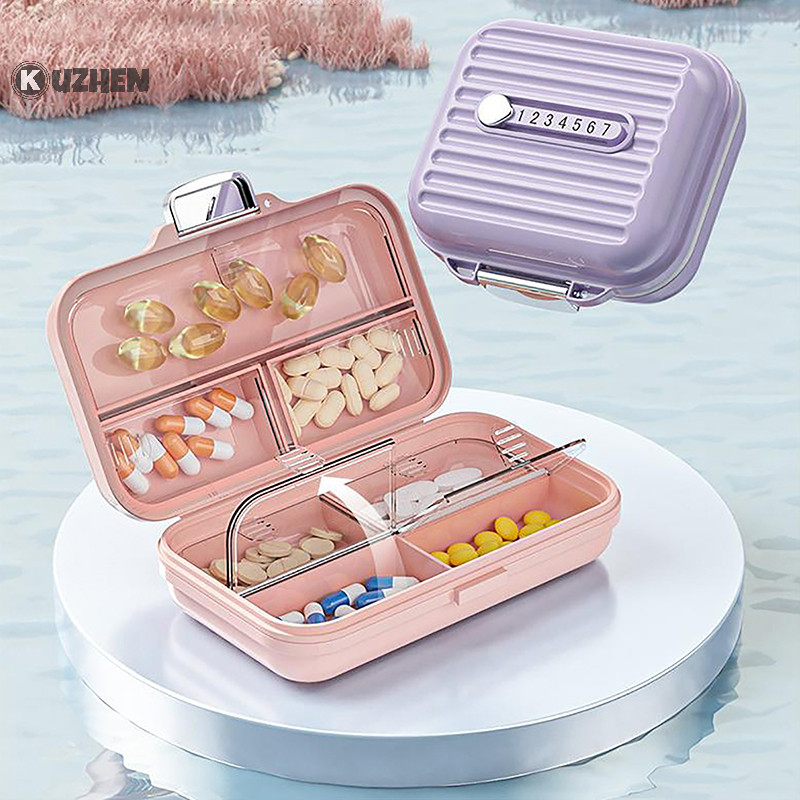 Kuzhen Hộp đựng thuốc 7 ngăn nhẹ, tổ chức thuốc du lịch HOT