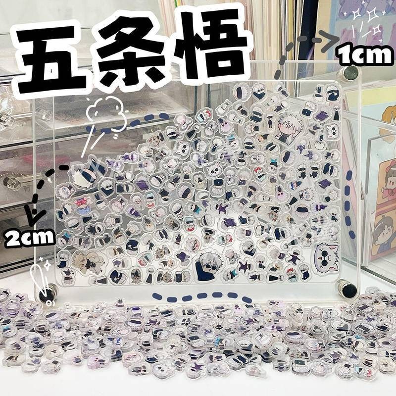 Jujutsu Kaisen Gojo Satoru Mini Hỗn Hợp Hình Acrylic Quyến Rũ DIY Shaker Dán Phụ Kiện Hội Nghị