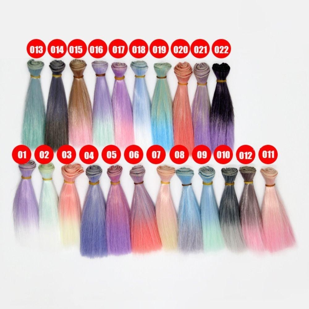 SLICELLIFE Bjd Tóc Giả, Tóc Búp Bê Nhiều Màu Sắc DIY, 2024 15 * 100CM Màu Gradient Đồ Chơi Trẻ Em Quà Tặng Cho 1 / 4 1 / 6 1 / 8 Bjd