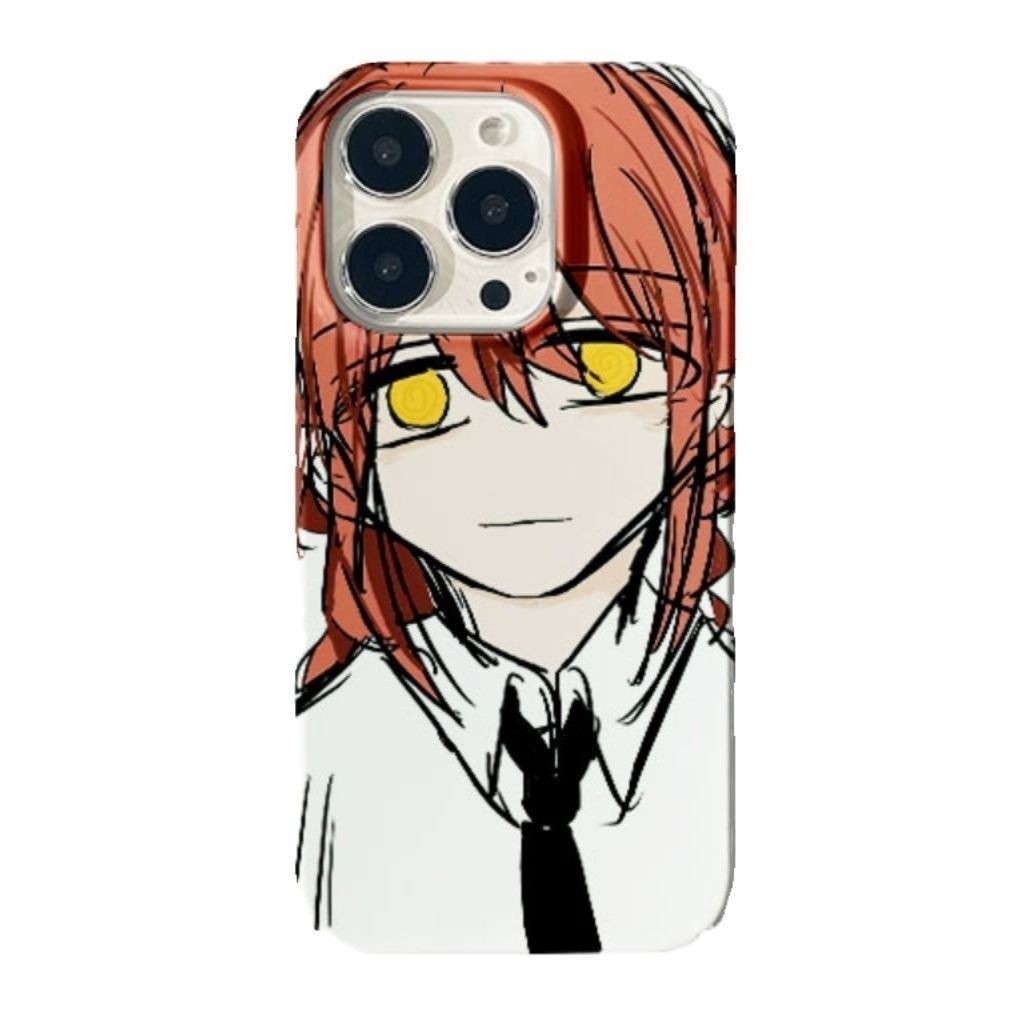 Ốp Điện Thoại Anime Chainsaw Man QYJS Thích Hợp Cho IPhone 7 8 PLUS 11 12 PRO 13 14 15 ProMax X XS XR XSMAX SE 14 15 PLUS Phim Vỏ Cứng Nữ Macchiax Chống Sốc GZGP