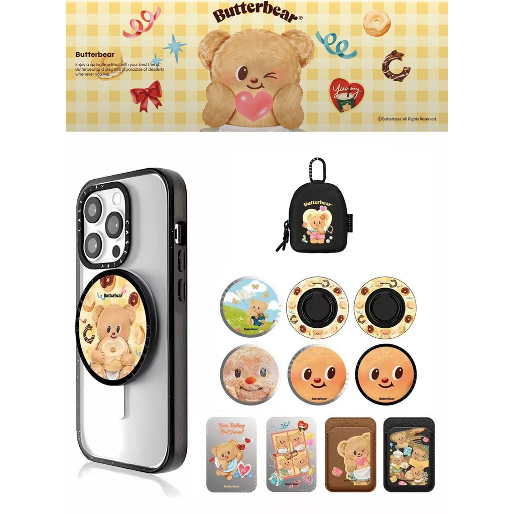 Butterbear Snappy Chủ thẻ Grip Stand Ring Holder SnappyTM Giá đỡ thẻ gương Tương thích từ tính