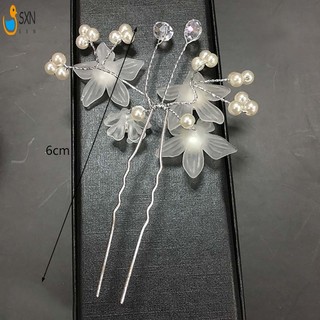 Đám Cưới Cô Dâu Kẹp Tóc Hạt Pha Lê Ngọc Trai Sáng Bóng Hoa Cô Dâu Kẹp Tóc Kẹp Tóc