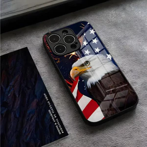 BK-1 Mỹ Cờ Đại Bàng Ốp Lưng Điện Thoại IPhone 13 Pro Max 14 16 Plus 12 Mini 11 17.35 X XR XS 8 7 Plus SE Kính Cường Lực