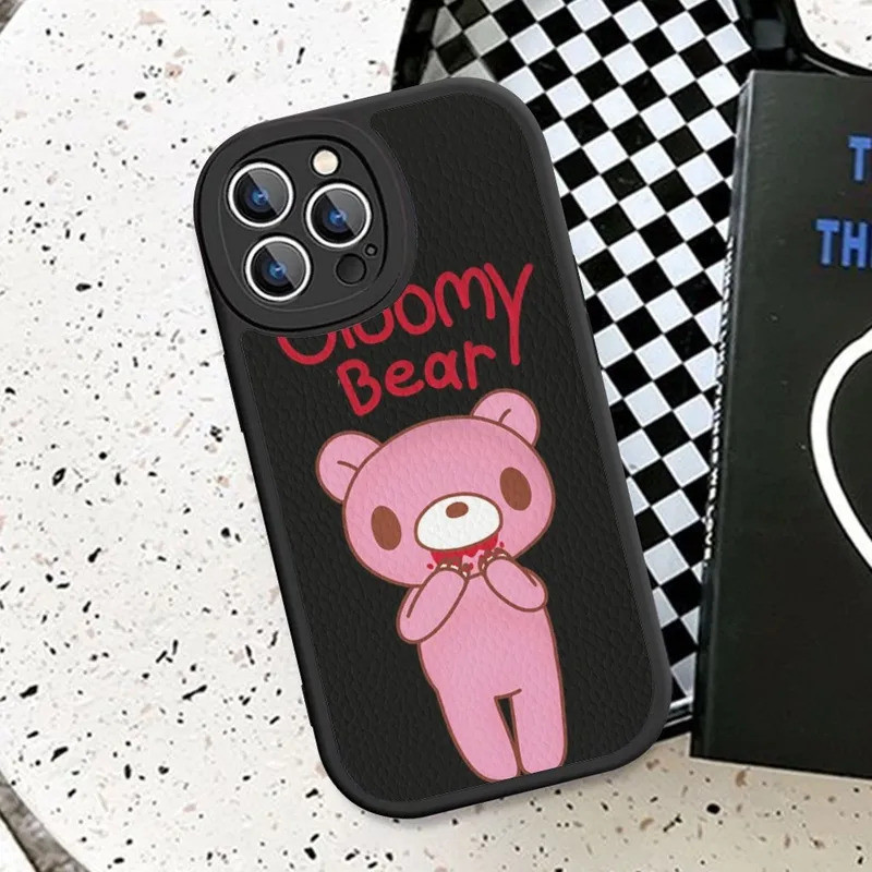 TP-1 Dễ Thương G-Gloomy B-Bear Ốp Điện Thoại Da Cứng Cho IPhone 16 17.35 14 13 12 Mini 11 14 Pro Max Xs X Xr 7 8 Plus Fundas