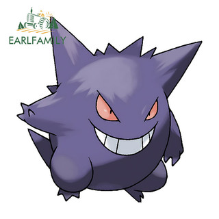 EARLFAMILY Gengar Pokemon Hoạt Hình Xe Miếng Dán Windows Cản Xe Máy Laptop Chống Trầy Xước Vinyl Decal Cá Tính Chống Thấm Nước Phụ Kiện Xe Hơi