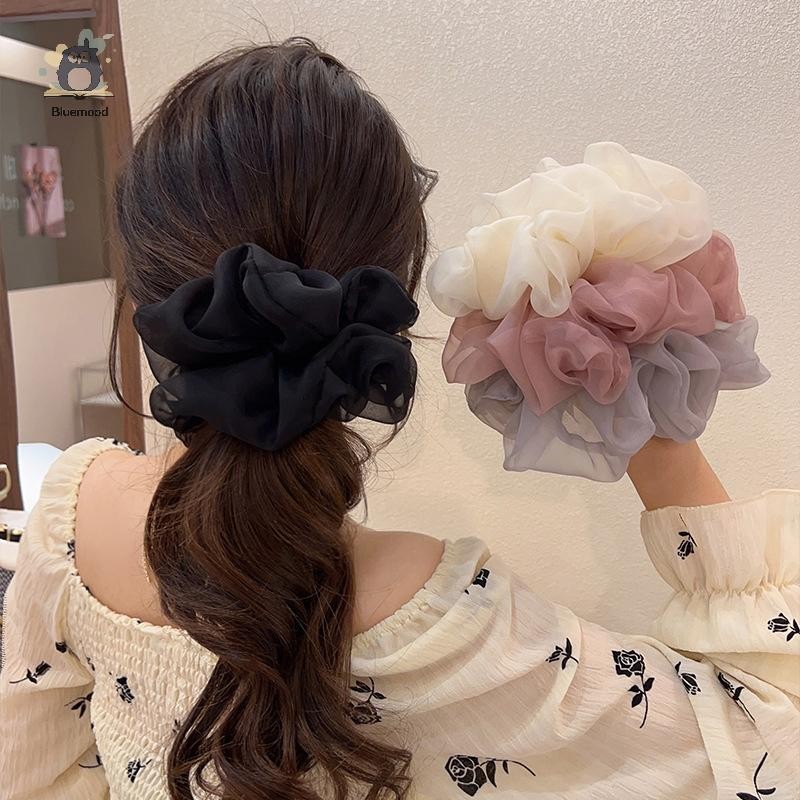[Bluemood] Dây buộc tóc lãng mạn Scrunchies dành cho nữ Cô gái Dây buộc tóc đàn hồi thanh lịch độc đáo Dây cao su Phụ kiện tóc Giá đỡ đuôi ngựa Mới