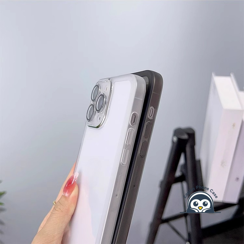 Ốp Điện Thoại Trong Suốt Đơn Giản Cho infinix Note 40X 40 30 Pro Plus 30i GT 20 10 Pro Zero 40 30 Smart 7 6Plus 5 4G 5G Vỏ Trong Suốt Màu Mạ Khung Ống Kính Vỏ Mềm Chống Rơi