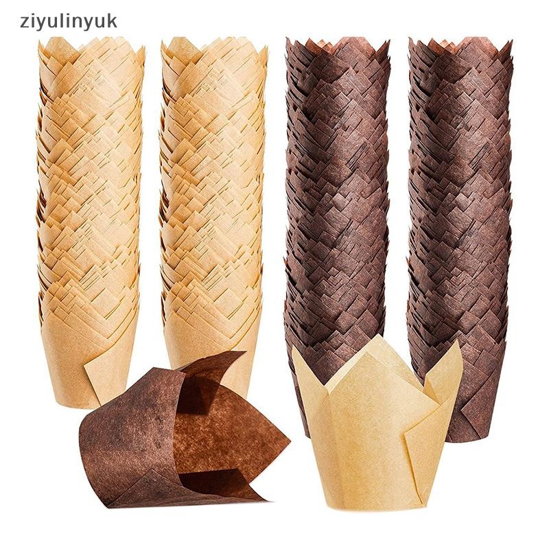 Ziyulinyuk 50 Chiếc Muffin Cupcake Cốc Giấy Chống Dầu Cupcake Lót Nướng Muffin Cup Bánh Bọc Trường Hợp Cho Tiệc Tắm Sinh Nhật EN