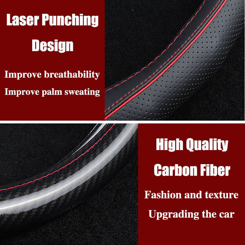 Bọc vô lăng ô tô bằng da carbon cho Honda, cho Accord City, Civic, Brio, CRV, BRV, URV, HRV, Jazz, Odyssey, Vezel, Stream, CRZ, Jade, Mobilio