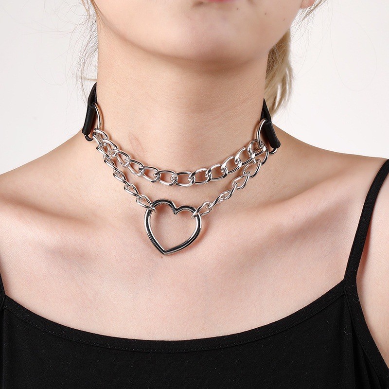 Nhiều Phong Cách Nữ Punk Da Cổ Gợi Cảm Vòng Cổ - Rock Gothic Trái Tim Đinh Tán Choker - Phụ Kiện Trang Sức Cơ Thể