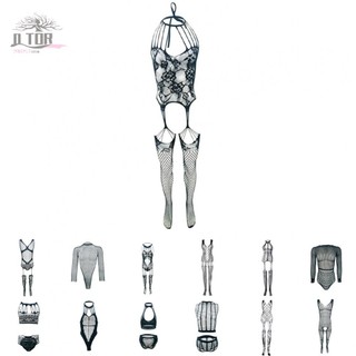 Bộ đồ liền thân nam Sheer Hollow Out với thiết kế lưới cá Đồ lót gợi cảm