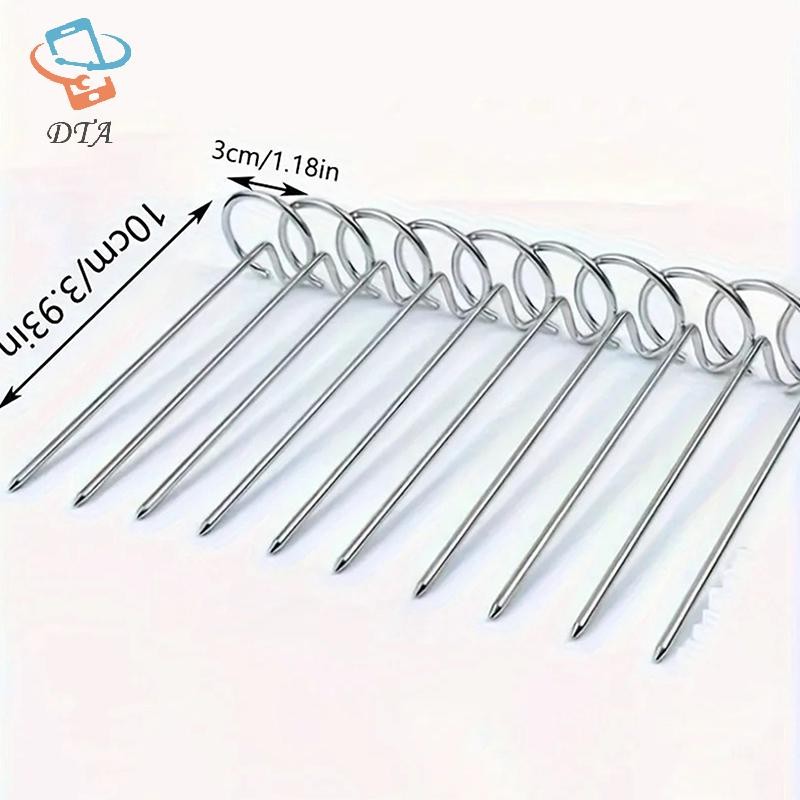 [Dta] 10 / 20 Chiếc Xiên Thịt Nướng Bằng Thép Không Gỉ Đa Năng Nồi Chiên Không Khí Lò Nướng Dọc Kim Nướng Bánh Phụ Kiện Nồi Nướng Bánh VN