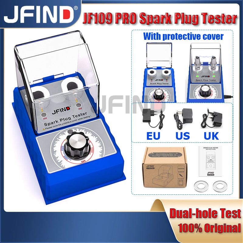 Máy kiểm tra bugi ô tô Jfind JF109 PRO 220V 110V cho máy kiểm tra hệ thống đánh lửa Honda cho công cụ chẩn đoán ô tô Yamaha Máy phân tích lỗ đôi