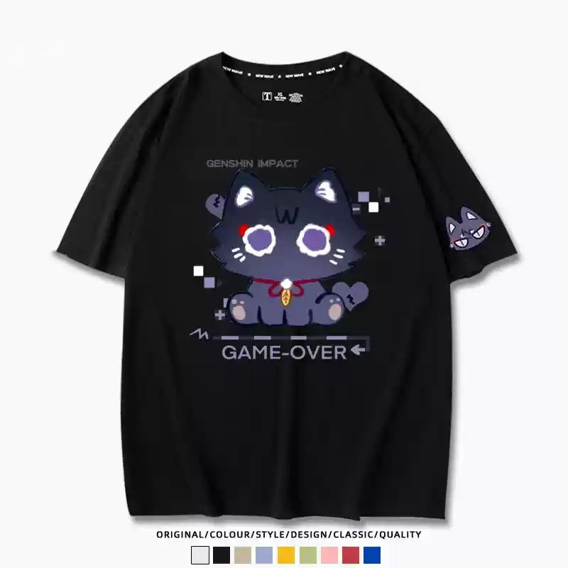 Gn Genshin Impact Wanderer Vải Cosplay Full Graphic Áo thun mùa hè Anime Tay Ngắn Top NG