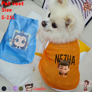✨ Hàng Mới Về ✨ S-2xl Mùa Hè Thiết Yếu Nhẹ Thoáng Khí Nezha In Hình Chó Top Lưới Quần Áo Cho Mèo Và Chó