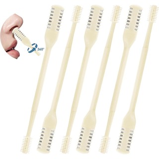 3 Máy Cắt Tóc Mũi 2 Trong 1 Nâng Cấp Dao Tóc Mũi Hai Mặt 360 Dụng cụ tẩy lông Nostril Tông đơ cắt tóc mũi cho nam giới Máy cắt tóc mũi cho nam nữ Bàn chải làm sạch thép không gỉ silicon