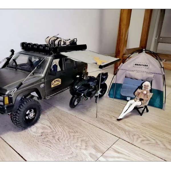 Xe địa hình mini 4wd rc rally off road phụ kiện xe địa hình Rc mô hình 1 / 12 leo xe địa hình phụ kiện điều khiển từ xa mô phỏng tâm trạng mảnh cắm trại ngoài trời lều nướng 1 / 10