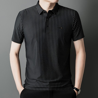Áo polo mùa hè mới cho nam, áo thun co giãn nylon không đường may, phong cách công sở thoải mái, dáng rộng, đa năng, tay ngắn cho nam - DXPL
