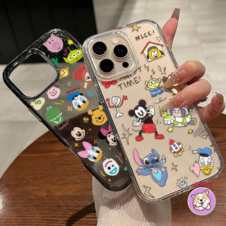 Cute cartoon avatar Phone Case for IPhone1716 15ProMax 13 15 New 12Pro Soft 14Promax Transparent Glitter Powder SF
